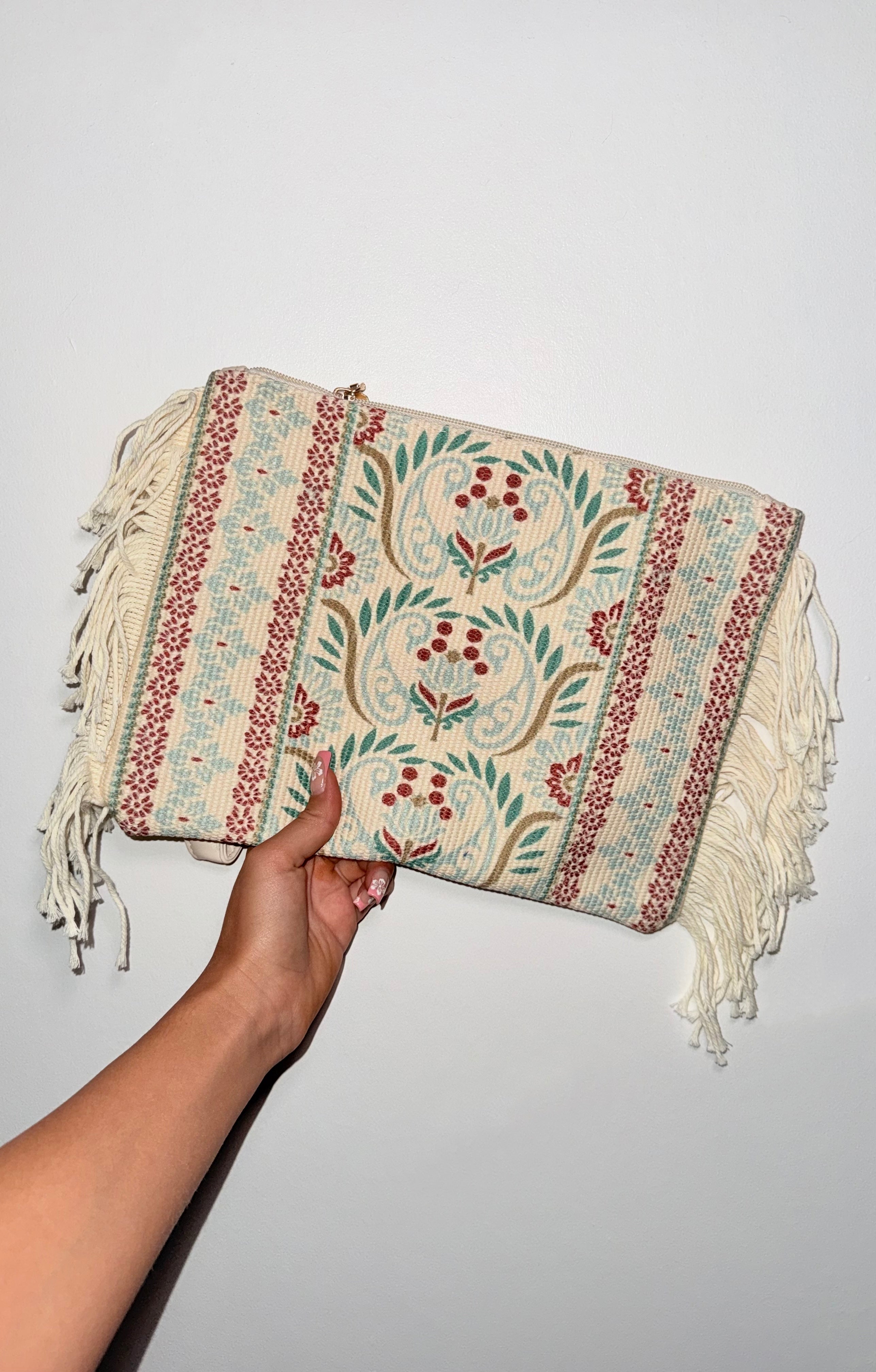 Boho themed inspired clutch bag